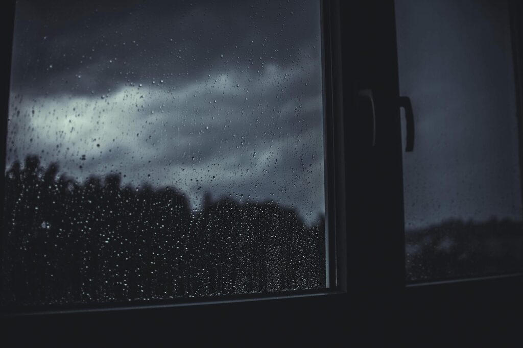 dark, rain, windows, glass windows, raindrops, wet, nature, gloomy, rainy weather, rainfall, raining